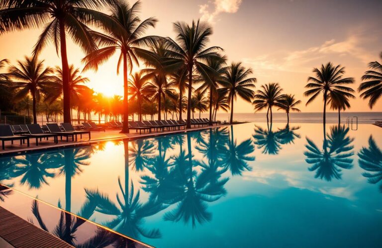 Outdoor hotel swimming pool